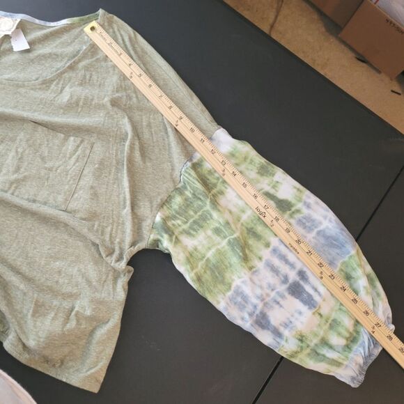 New TruSelf Boho Tie-Front Peasant Top 3X - Picture 9 of 10